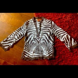 Tory Burch Zebra Print Blouse